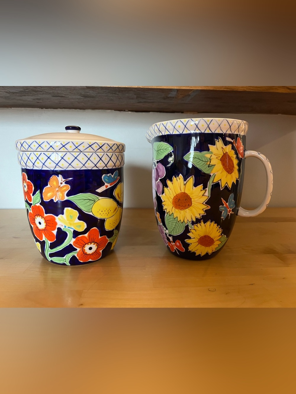 Vintage Starbucks Barista Ceramic Pitcher and Storage Jar Set
